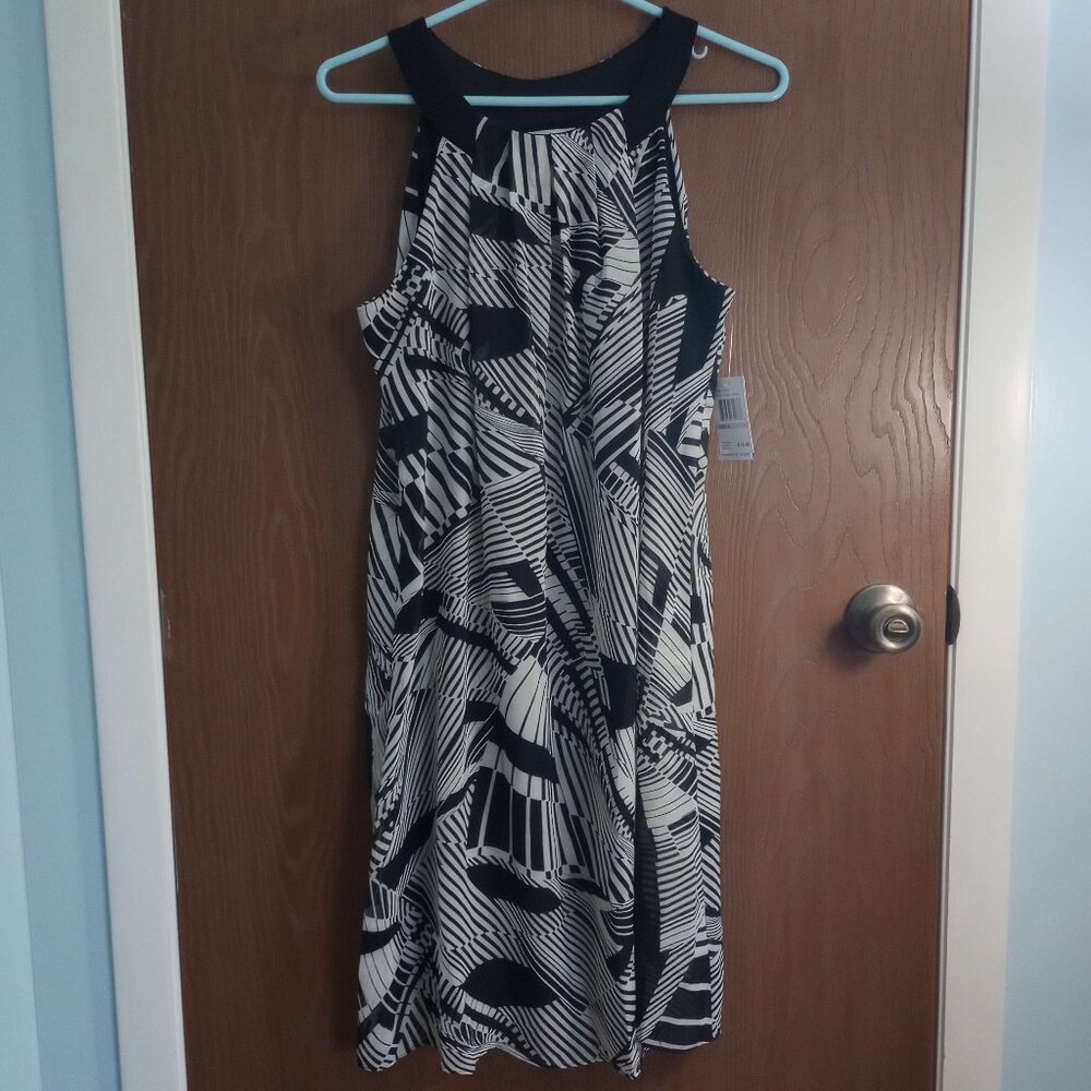 Robbie Bee Black and White Halter Fancy Dress Size Small